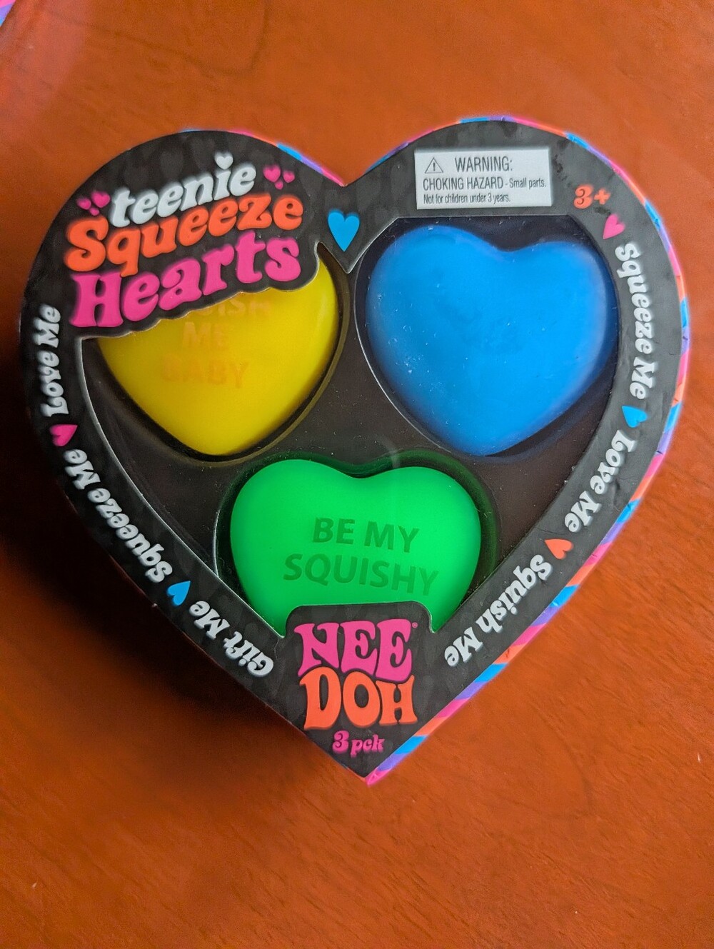 2 PACK Schylling NeeDoh Teenie Squeeze Hearts Squishy Novelty Toy Valentine's ♥️ - Picture 5 of 8